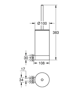 GROHE WC-Bürstengarnitur Selection 41076 Glas/nickel gebürstet – Bild 5