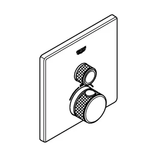 GROHE Thermostat Grohtherm SmartControl 29123 eckig FMS 1 ASV supersteel – Bild 4