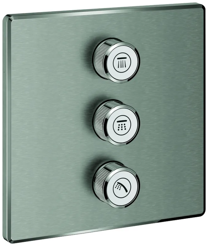 GROHE 3-fach UP-Ventil Grohtherm Smart Control 29127 FMS eckig supersteel