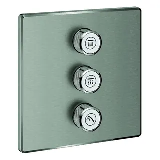 GROHE 3-fach UP-Ventil Grohtherm Smart Control 29127 FMS eckig supersteel – Bild 2