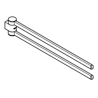 GROHE Handtuchhalter Selection 41063 2-armig schwenkbar nickel – Bild 3