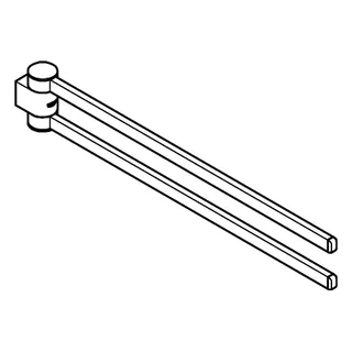 GROHE Handtuchhalter Selection 41063 2-armig schwenkbar nickel – Bild 4