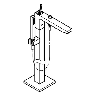 GROHE EH-Wannenbatterie Eurocube Joy 23667_1 FMS Bodenmontage chrom – Bild 3