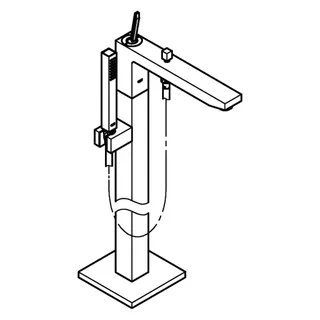 GROHE EH-Wannenbatterie Eurocube Joy 23667_1 FMS Bodenmontage chrom – Bild 4
