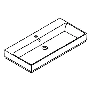 GROHE Waschtisch Cube Keramik 39386 100cm PureGuard alpinweiß – Bild 3