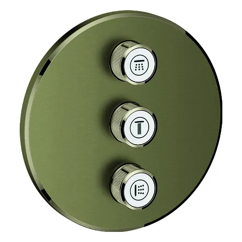 GROHE 3-fach UP-Ventil Grohtherm Smart Control 29122 FMS rund nickel gebürstet