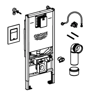 GROHE 3-in-1 Set Rapid SLX 39603 für WC m. Skate C Betätigung S chrom/Wandwinkel – Bild 3