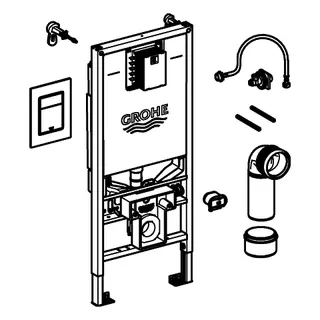 GROHE 3-in-1 Set Rapid SLX 39603 für WC m. Skate C Betätigung S chrom/Wandwinkel – Bild 4
