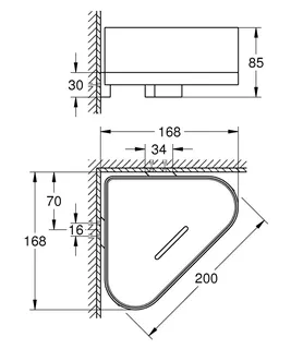 GROHE Eck-Duschablage Selection 41038 mit Halterung nickel – Bild 5
