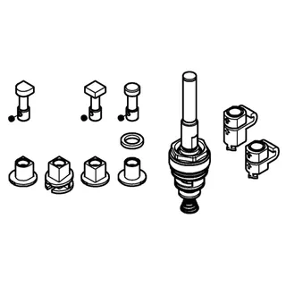 GROHE Umstellung 48444 für UP-EHM Wanne 25mm nickel gebürstet – Bild 4