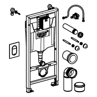 GROHE 3-in-1 Set für WC Rapid SL 39504 BH1,13m Arena CS Betät. chrom/Wandwinkel – Bild 4