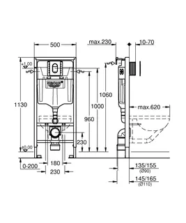 GROHE 3-in-1 Set für WC Rapid SL 39504 BH1,13m Arena CS Betät. chrom/Wandwinkel – Bild 5