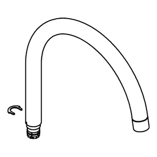 GROHE U-Auslauf 13372 supersteel – Bild 4