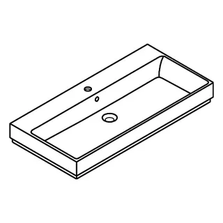 GROHE Aufsatzwaschtisch Cube Keramik 39475 100cm PureGuard alpinweiß – Bild 3