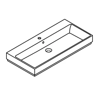GROHE Aufsatzwaschtisch Cube Keramik 39475 100cm PureGuard alpinweiß – Bild 4