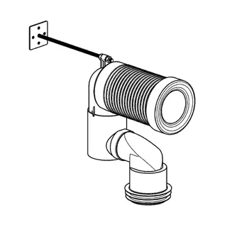 GROHE WC-Ablaufbogen 39551 vertikal 200 - 250mm – Bild 4
