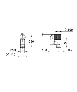 GROHE WC-Ablaufbogen 39551 vertikal 200 - 250mm – Bild 5