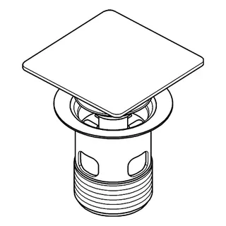 GROHE Stopfen 40565 inkl. Kelch für Standard Ablaufgarnitur hard graphite – Bild 3