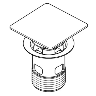 GROHE Stopfen 40565 inkl. Kelch für Standard Ablaufgarnitur hard graphite – Bild 4