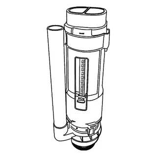 GROHE Ablaufventil 49061 für aufgesetzte Bau Keramik Spülkasten 39436/39437 – Bild 4