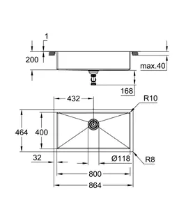 GROHE Edelstahlspüle K700 31580_1 1 Becken 864 x 464mm – Bild 5