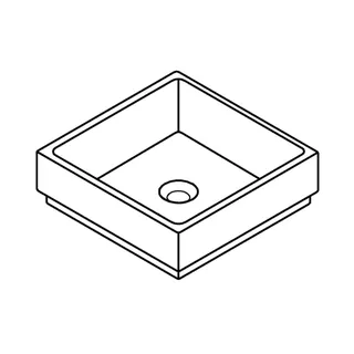 GROHE Aufsatzschale Cube Keramik 39482 40cm PureGuard alpinweiß – Bild 3