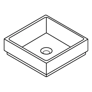 GROHE Aufsatzschale Cube Keramik 39482 40cm PureGuard alpinweiß – Bild 4