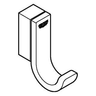 GROHE Bademantelhaken Selection 41039 einfach nickel – Bild 4