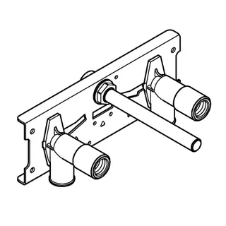 GROHE Thermostat-Rohbauset 39383 für Waschtisch-Wand-Thermostate – Bild 4