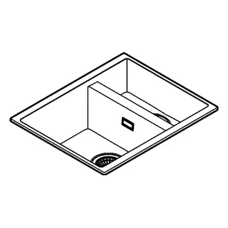 GROHE Kompositspüle K500 31648 1,5Becken 555x460mm re/li granit schwarz – Bild 3