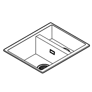 GROHE Kompositspüle K500 31648 1,5Becken 555x460mm re/li granit schwarz – Bild 4