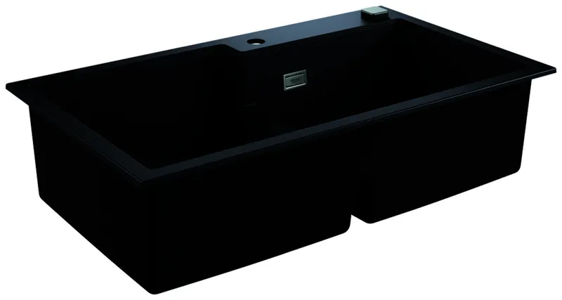 GROHE Kompositspüle K500 31649 2 Becken 860x500mm granit schwarz