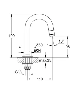 GROHE Universal Waschtisch-Standventil 20201 C-Auslauf supersteel – Bild 5