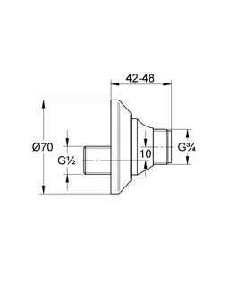 GROHE S-Anschluss 440450 absperrbar für Eichelberg Armaturen chrom – Bild 5