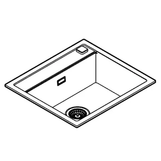 GROHE Kompositspüle K700 31651 1 Becken 560x510mm granit schwarz – Bild 3