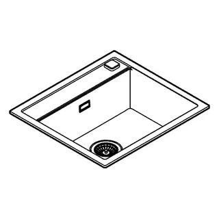 GROHE Kompositspüle K700 31651 1 Becken 560x510mm granit schwarz – Bild 4