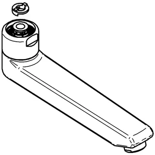 GROHE Gussauslauf 440453 177mm für Eichelberg Waschtisch-Wandarmaturen chrom – Bild 3