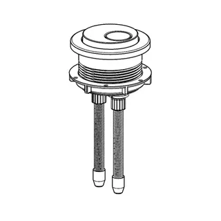 GROHE Druckknopf 49526 2-Mengen für Keramik-Spülkasten chrom – Bild 3
