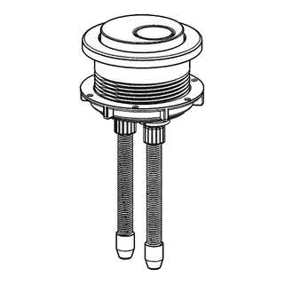 GROHE Druckknopf 49526 2-Mengen für Keramik-Spülkasten chrom – Bild 4