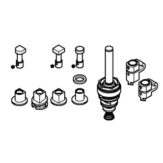 GROHE Umstellung 48442 für UP-EHM Wanne hard graphite gebürstet – Bild 4