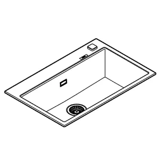 GROHE Kompositspüle K700 31652 1 Becken 780x510mm granit grau – Bild 3
