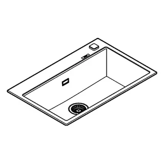 GROHE Kompositspüle K700 31652 1 Becken 780x510mm granit grau – Bild 4