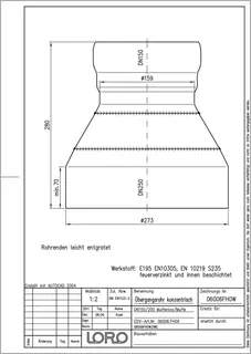 LORO-X ÜBERGANGSROHR MUFFENL./MUFFE DN 150/250 – Bild 2