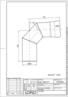 LORO-XCL BOGEN 1.4404 87 GR.DN 80 – Bild 2