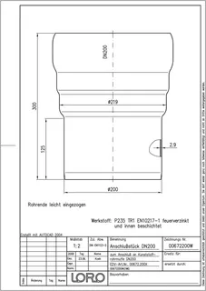 LORO-X ANSCHLUßST.AN KA-HT-MU 200,DN 200 – Bild 2