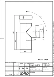 LORO-XCL ABZWEIG 1.4404 87 GR.DN 80/80 – Bild 2