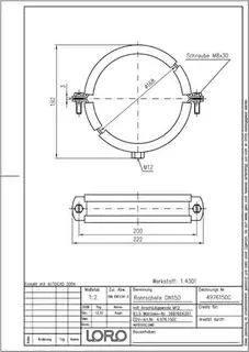 LORO-XCL ROHRSCHELLE I-GEW.M12,M.SCHALLD ÄMMUNG DN 150 – Bild 2