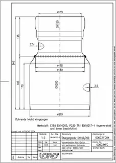 LORO-X ÜBERGANGSR.KONZ.M.VERLAENG. DN 150/200 – Bild 2