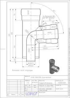 LORO-DOPPELROHRABZW.M.BOGEN DN 100/DN 50 F.HAUPT-NOT-KOMBI ABL. – Bild 2