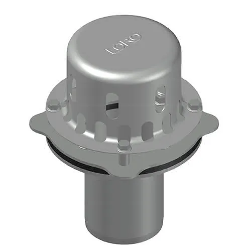 LORO-DL MINI ABLAUF,KLEMMFL.1-TLG.O.WD. FÜR KASTENRINNE DN 70